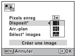 Pixels enreg 3M Disposit° Arr.-plan Sélect° images Créer une image MENU Annuler OK OK