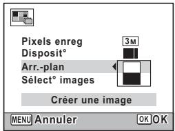 Pixels enreg 3M Disposit° Arr.-plan Sélect° images Créer une image MENU Annuler OK OK