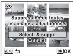 PENTAX X5 - Sélectionnez [Sélect. &amp; suppr.] à l'aide du bouton de navigation (▲). - 1
