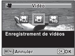 Vidéo Enregistrement de vidéos MENU Annuler OK OK