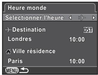 PENTAX K-01 - Réglage de l'heure monde - 1