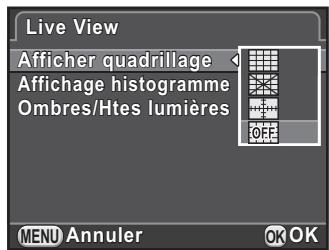 PENTAX K-01 - Réglage de la méthode d'affichage en état de pause - 1