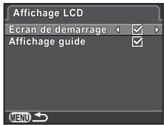 PENTAX K-01 - Réglage de l'écran de démarrage et de l'affichage guide - 1