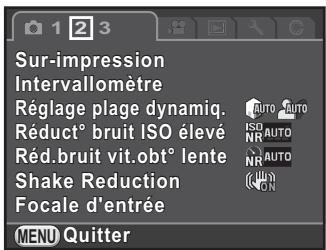 PENTAX K-01 - Utilisez le bouton de navigation (▲▼) pour sélectionner un élément. - 1