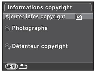 PENTAX K-01 - Utilisez le bouton de navigation (◀▶) pour sélectionner √ ou □. - 1