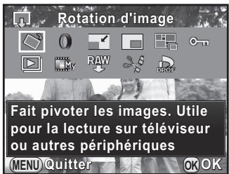 PENTAX K-01 - Éléments de la palette du mode de lecture - 1