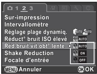 PENTAX K-01 - Utilisez le bouton de navigation (▲▼) pour sélectionner un réglage. - 1