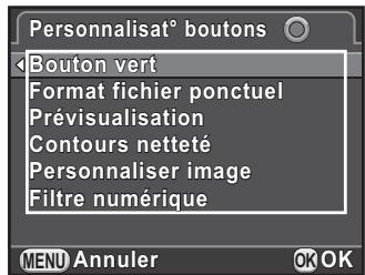 PENTAX K-01 - Réglage du Ⓞ fonctionnement des boutons - 2