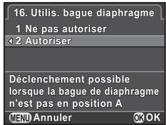 PENTAX K-01 - Utilisation de la bague du diaphragme - 1