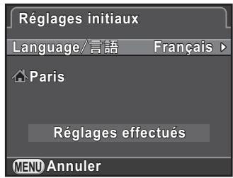 PENTAX K-01 - Sélectionnez la langue souhaitée à l'aide du bouton de navigation (▲▼◀▶) puis appuyez sur le bouton OK. - 1