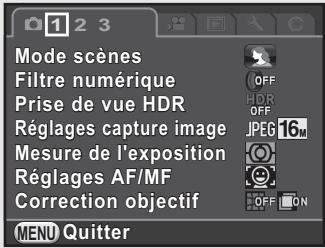 PENTAX K-01 - Utilisez le bouton de navigation (▲▼◀▶) ou la molette de sélection pour choisir un mode scène, puis appuyez sur le bouton OK. - 3