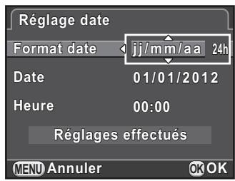 PENTAX K-01 - Réglage de la date et de l'heure - 1