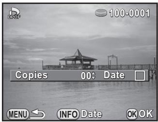 PENTAX K-01 - Paramétrage des réglages DPOF - 3