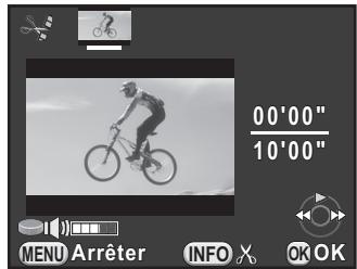 PENTAX K-01 - Sélectionnez l'endroit où vous voulez diviser la séquence vidéo. - 1