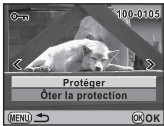 PENTAX K-5 - Appuyez sur le bouton de navigation () pour selectionner [Protégger]. - 1