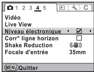 PENTAX K-5 - Utilisez le bouton de navigation (▲▶) pour selectionner ou □. - 1