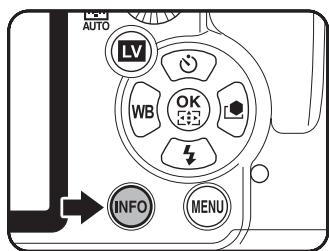 PENTAX K-5 - Contrôle l'écran de contrôle LCD puis appuyez sur le bouton INFO. - 1
