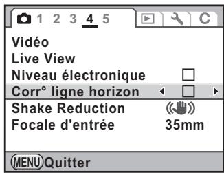 PENTAX K-5 - Utilisez le bouton de navigation (▲▶) pour selectionner ou □. - 1