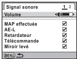PENTAX K-5 - Réglage du signal sonore - 1