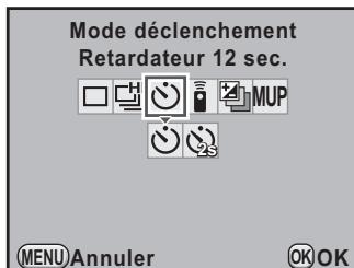 PENTAX K-5 - Appuyez sur le bouton de navigation () et selectionnez ou à l'aide du bouton de navigation (▲). - 1