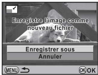 PENTAX K-5 - Utilisez le bouton de navigation ( ) pour selectionner [Enregistrer sous] puis appuyez sur le bouton OK. - 1