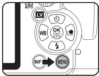 PENTAX K-5 - Appuyez sur le bouton MENU. - 1