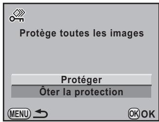 PENTAX K-5 - Appuyez sur le bouton de navigation () pour selectionner [Protégier] puis appuyez sur le bouton OK. - 1