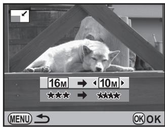 PENTAX K-5 - Utilisez le bouton de navigation (▶) pour selectionner la taille d'image souhaitée. - 1