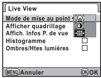 PENTAX K-5 - Réglage du mode Live View - 1