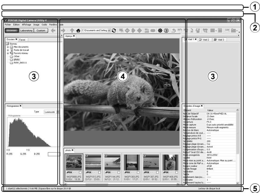 PENTAX K-5 - - Jeu d'onglets Browser (réglage par défaut) - 1