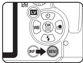 PENTAX K-5 - Appuyez sur le bouton MENU. - 1