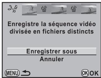 PENTAX K-5 - Utilisez le bouton de navigation (▲▼) pour sélectionnner [Enregistrer sous] puis appuyez sur le bouton OK. - 1