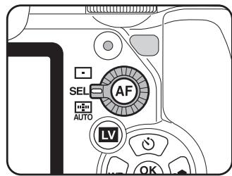 PENTAX K-5 - Placez la molette de selection du point AF sur SEL. - 1