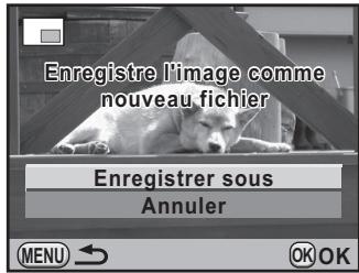 PENTAX K-5 - Utilisez le bouton de navigation ( ) pour selectionner [Enregistrer sous] puis appuyez sur le bouton OK. - 1