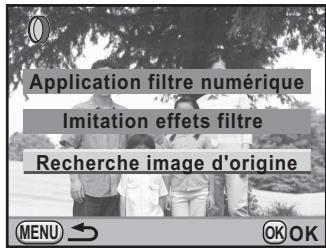 PENTAX K-5 - Sélectionnez [Recherche image d'origine] à l'étape 3, p.301 puis appuyez sur le bouton OK. - 1