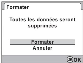 PENTAX K-5 - Appuyez sur le bouton de navigation (▲) pour sélectionner [Formater]. - 1