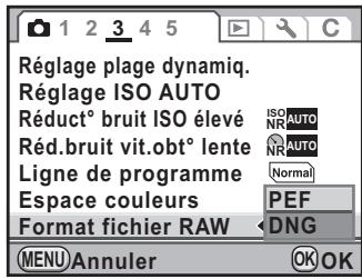 PENTAX K-5 - Réglage du format de fichier RAW - 1