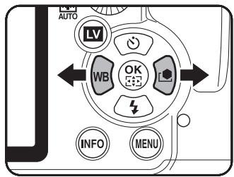 PENTAX K-5 II - Appuyez sur le bouton de navigation (◀▶). - 1