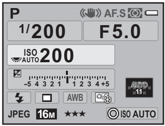 PENTAX K-5 II - Tournez la molette arrière (💡) tout en appuyant sur le bouton ISO en mode d'enregistrement. - 2