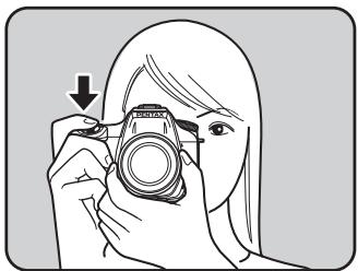 PENTAX K-5 II - Appuyez sur le déclencheur à fond. - 1