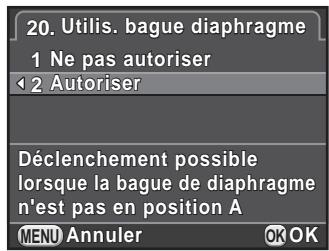 PENTAX K500 - Utilisation de la bague du diaphragme - 1