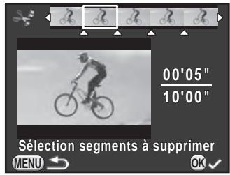 PENTAX K500 - Utilisez le bouton de navigation (◀▶) pour déplacer le cadre de sélection puis appuyez sur le bouton OK. - 1