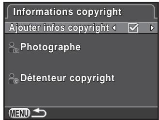PENTAX K500 - Réglage des informations sur le photographe - 2