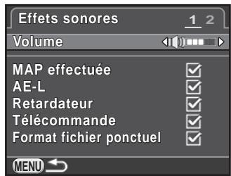 PENTAX K500 - Réglage des effets sonores - 1