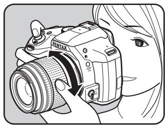 PENTAX K500 - Regardez le sujet dans le viseur. - 1