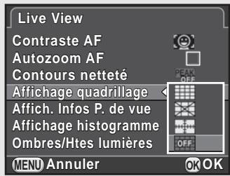 PENTAX K500 - Appuyez sur le bouton INFO en état de pause. - 3