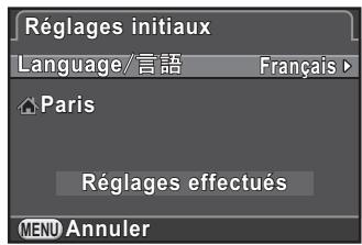 PENTAX Q10 - Sélectionnez la langue souhaitée à l'aide du bouton de navigation (▲▼◀▶) puis appuyez sur le bouton OK. - 1