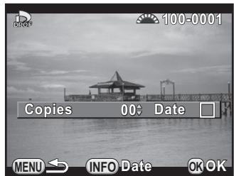 PENTAX K30 - Paramétrage des réglages DPOF - 2