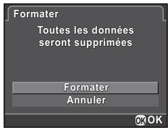 PENTAX K30 - Appuyez sur le bouton de navigation () pour selectionner [Formater] puis appuyez sur le bouton OK. - 1