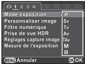 PENTAX K30 - Modifiez les paramètres si nécessaire. - 1